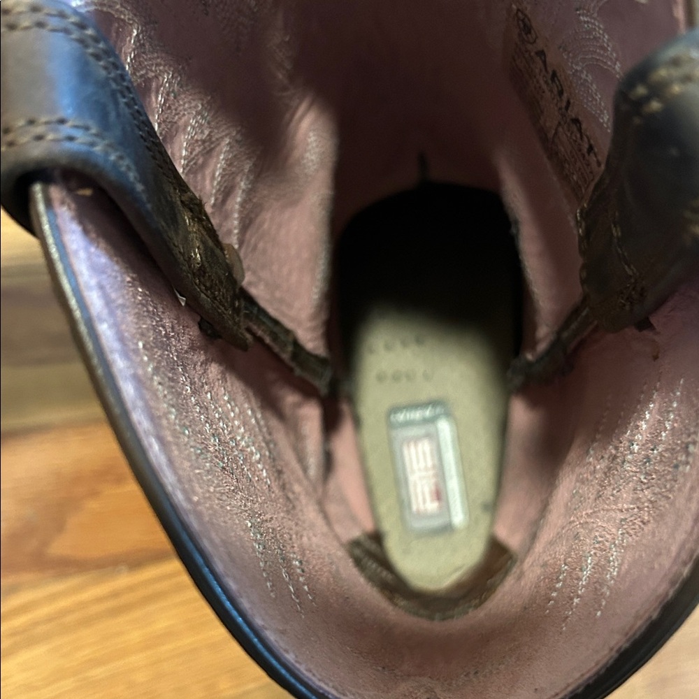 Ariat Brown Western Leather Cowboy Boots - Picture 10 of 12